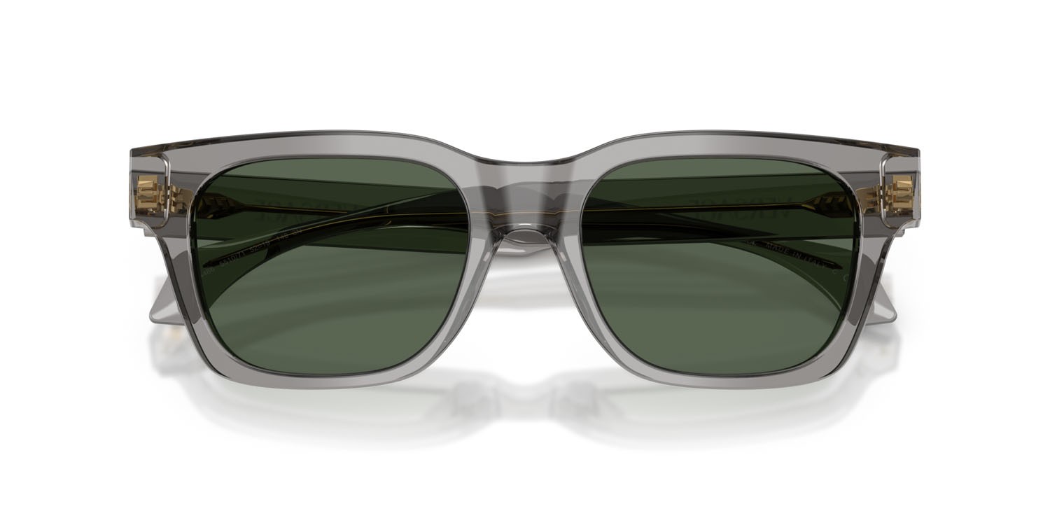 Occhiali da sole Versace VE 4486 (551071) colore grigio trasparente forma quadrato lenti verde scuro