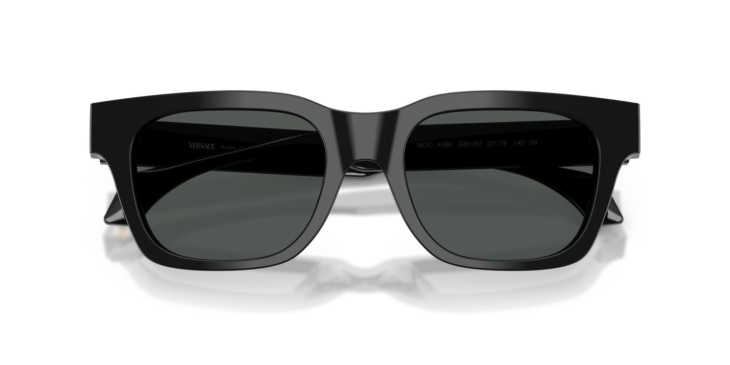 Sunglasses Versace VE 4486 (GB1/87) color nero shape square lenses grigio scuro