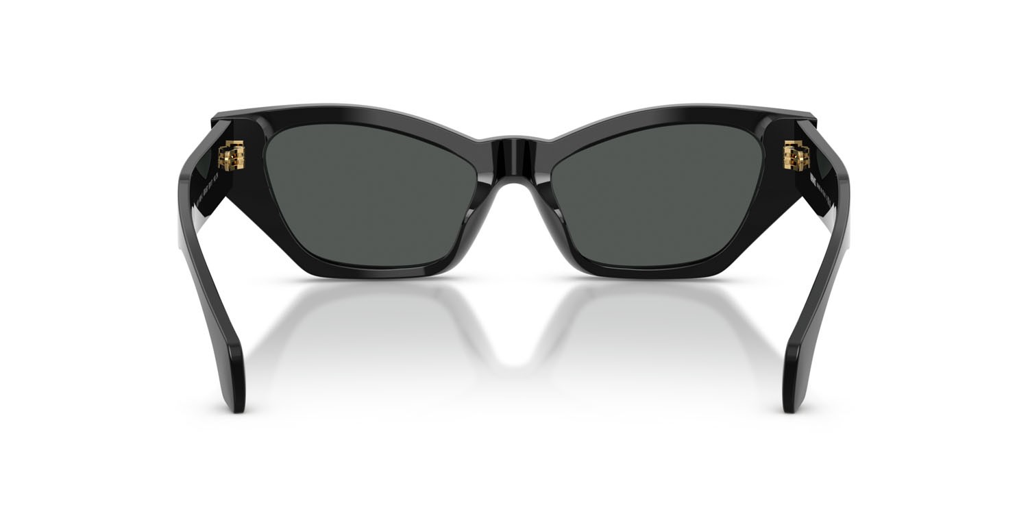 Occhiali da sole Versace VE 4488U (GB1/87) colore nero forma cat eye lenti grigio scuro