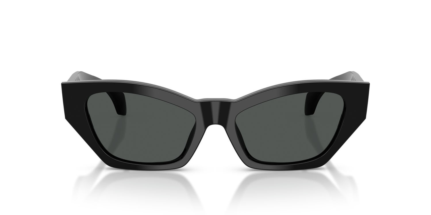 Occhiali da sole Versace VE 4488U (GB1/87) colore nero forma cat eye lenti grigio scuro