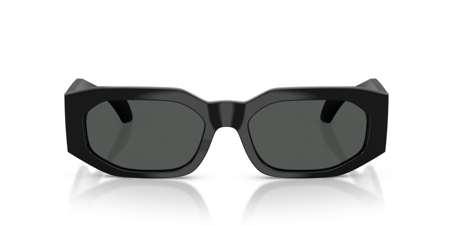 Occhiali da sole Versace VE 4489U (536087) colore nero forma irregolare lenti grigio scuro
