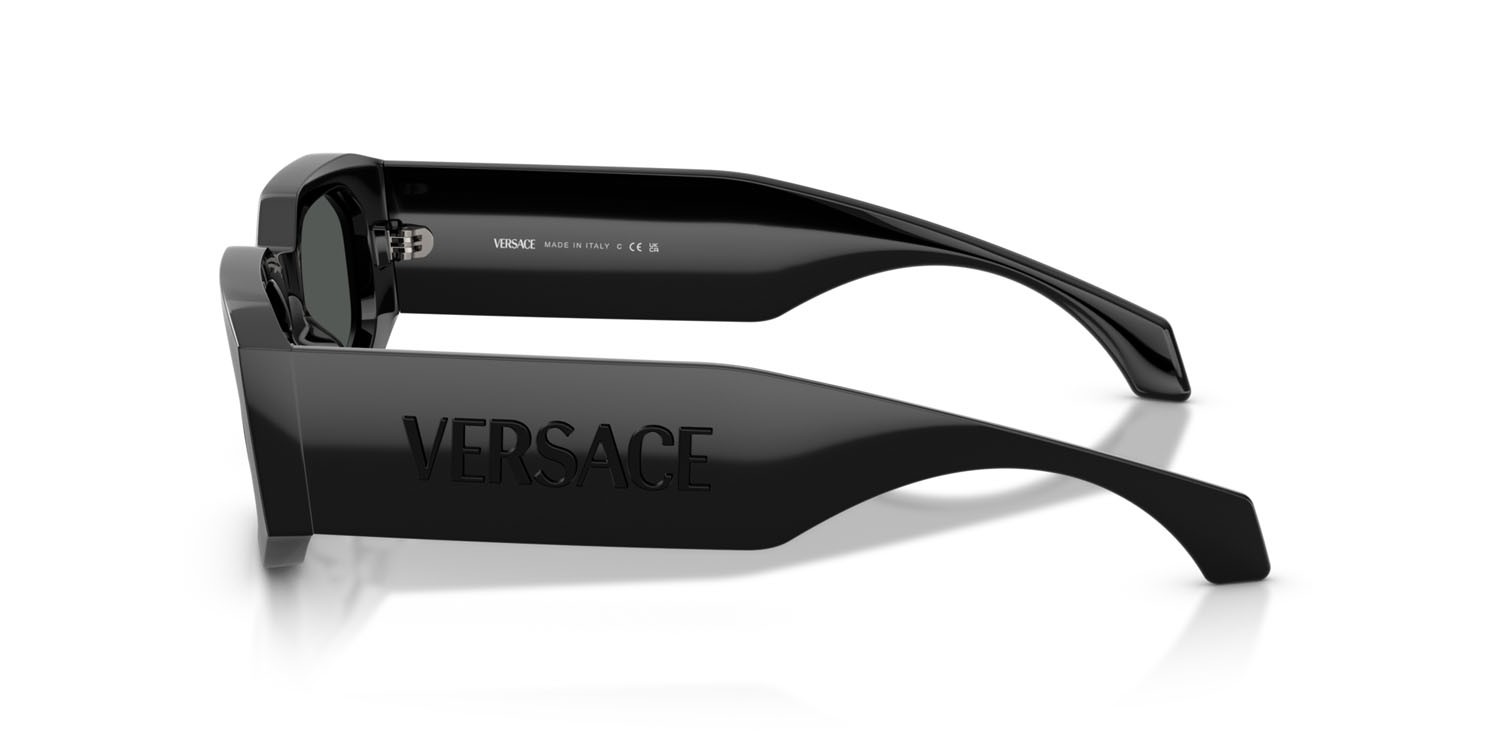 Occhiali da sole Versace VE 4489U (536087) colore nero forma irregolare lenti grigio scuro