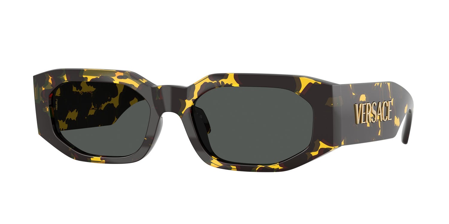 Occhiali da sole Versace VE 4489U (552887) colore tartarugato marrone forma irregolare lenti grigio scuro