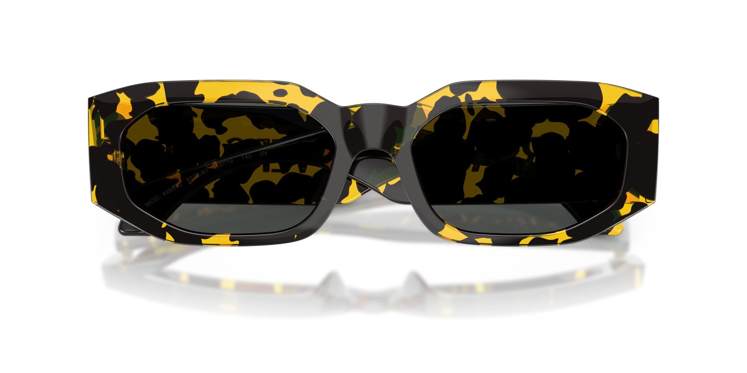 Occhiali da sole Versace VE 4489U (552887) colore tartarugato marrone forma irregolare lenti grigio scuro