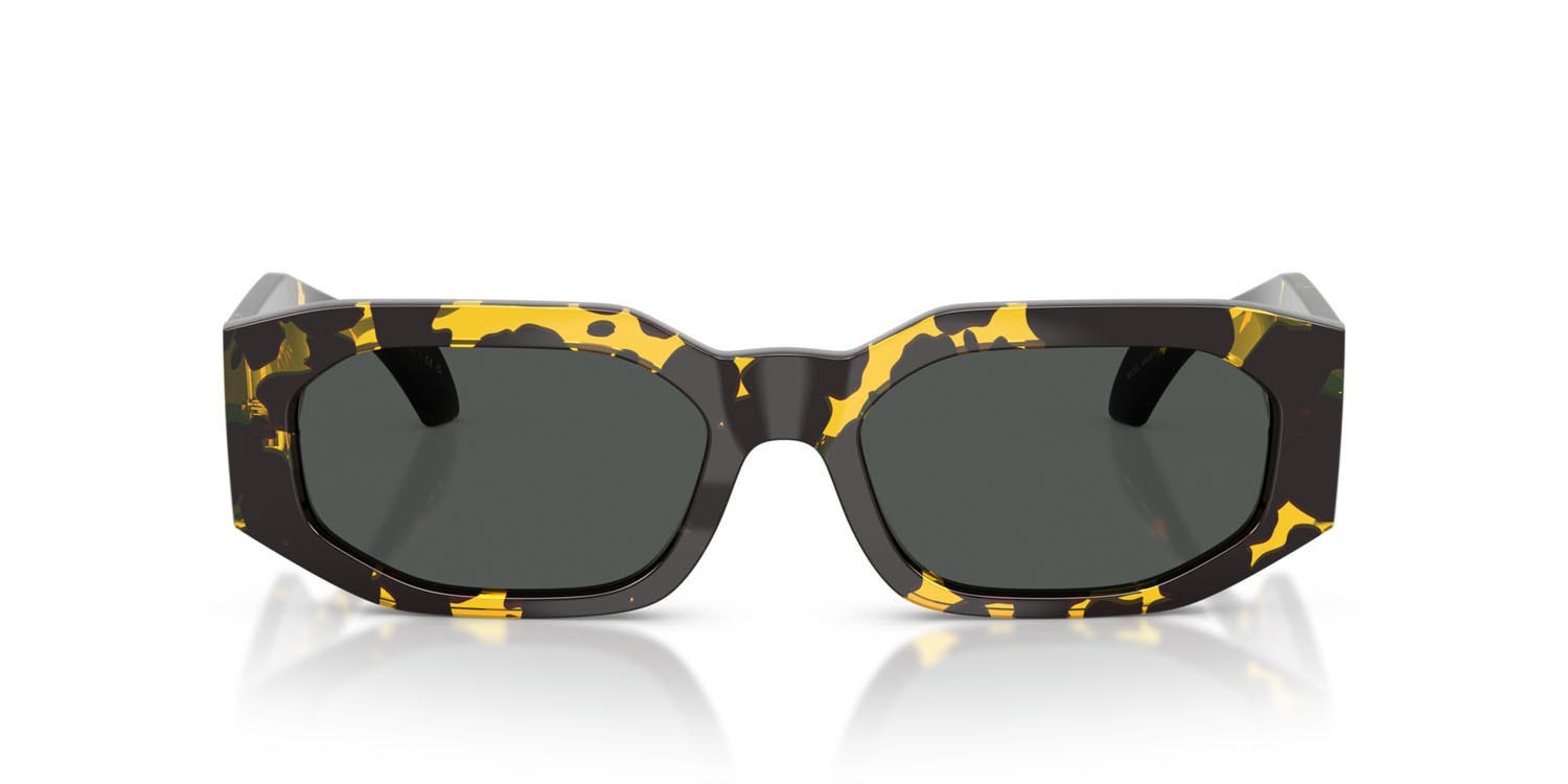 Occhiali da sole Versace VE 4489U (552887) colore tartarugato marrone forma irregolare lenti grigio scuro