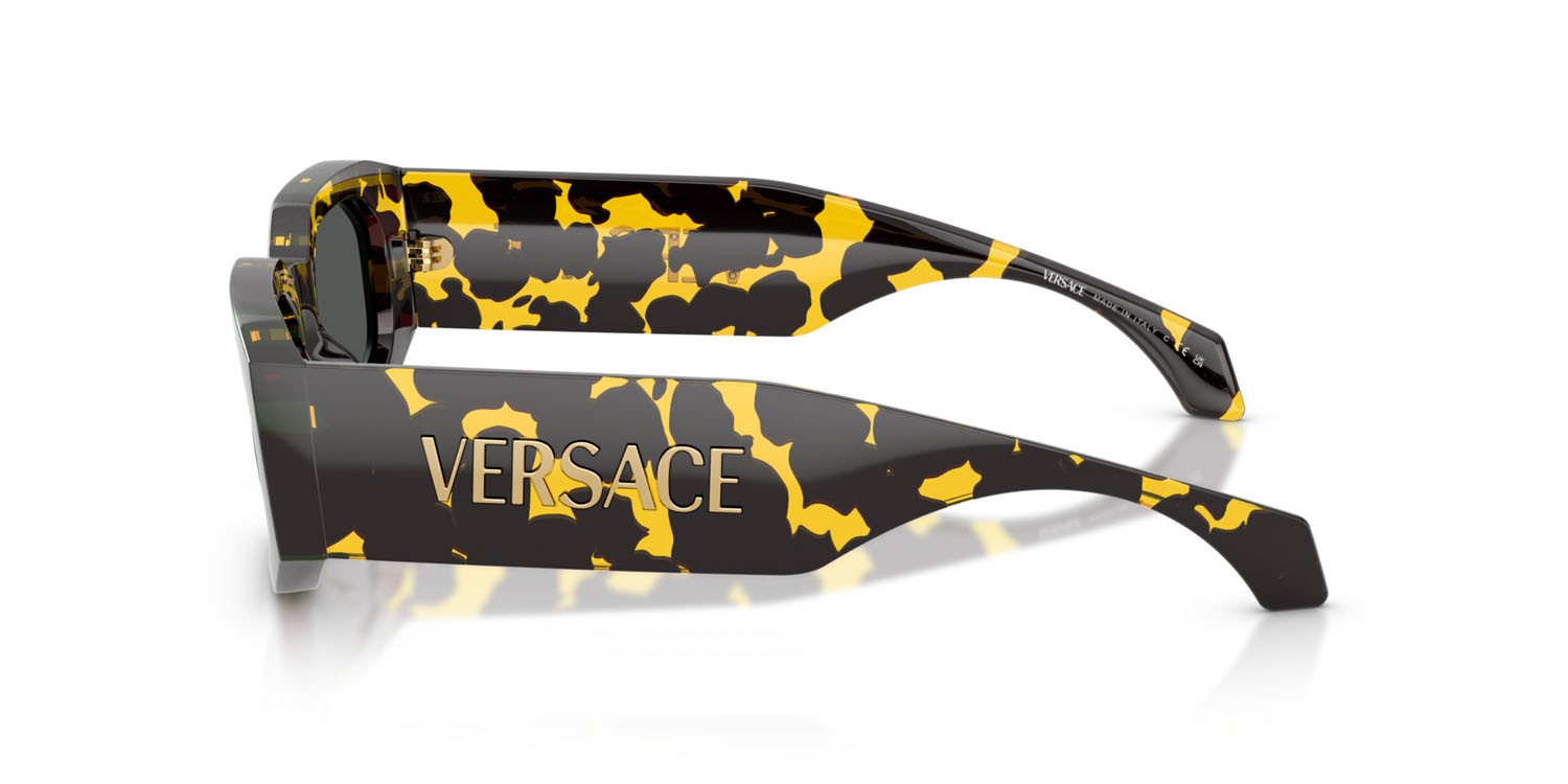Occhiali da sole Versace VE 4489U (552887) colore tartarugato marrone forma irregolare lenti grigio scuro