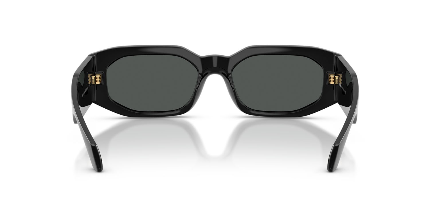 Occhiali da sole Versace VE 4489U (GB1/87) colore nero forma irregolare lenti grigio scuro