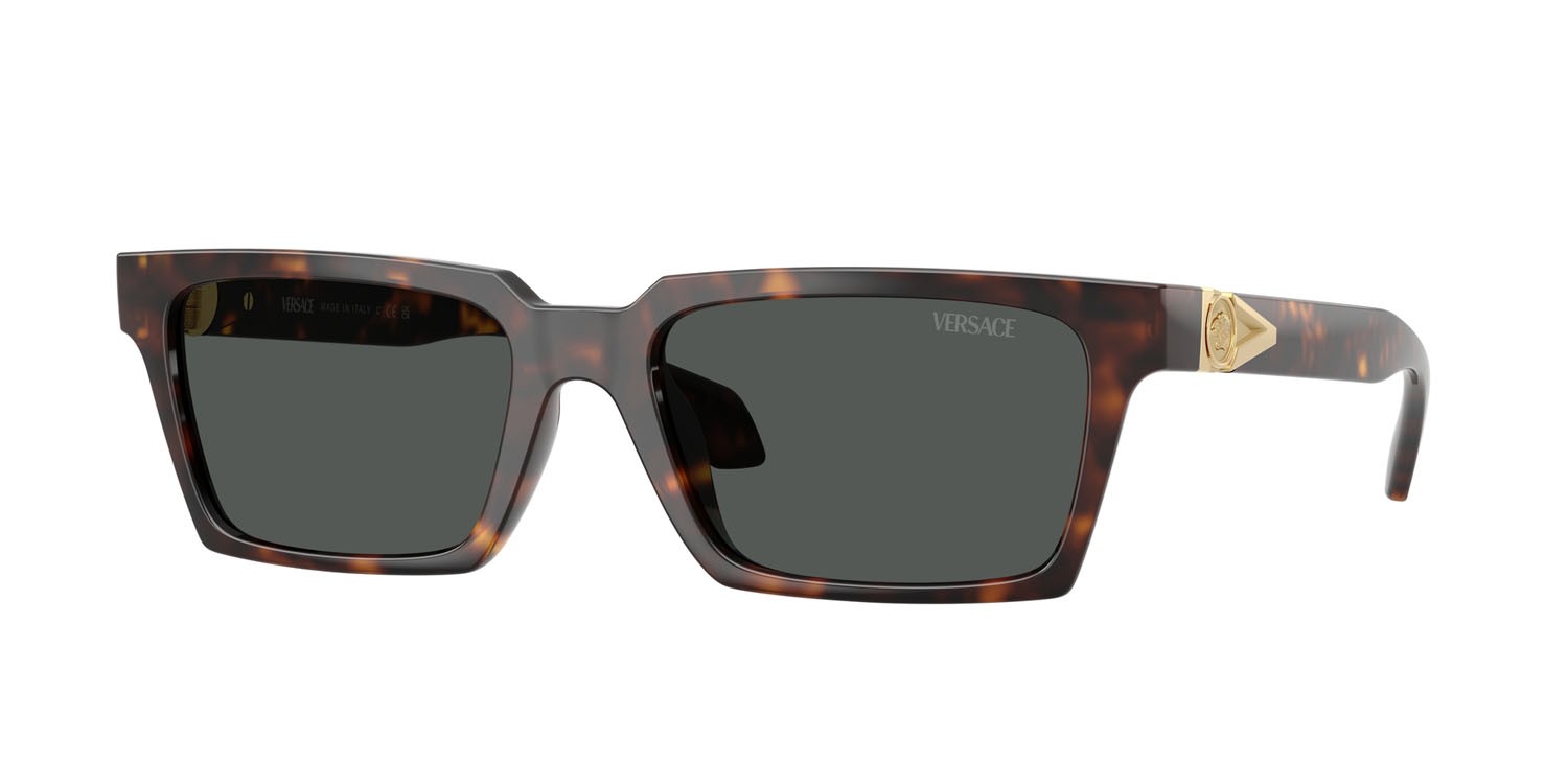 Sunglasses Versace VE 4490U (108/87) color havana shape rectangle lenses grigio scuro