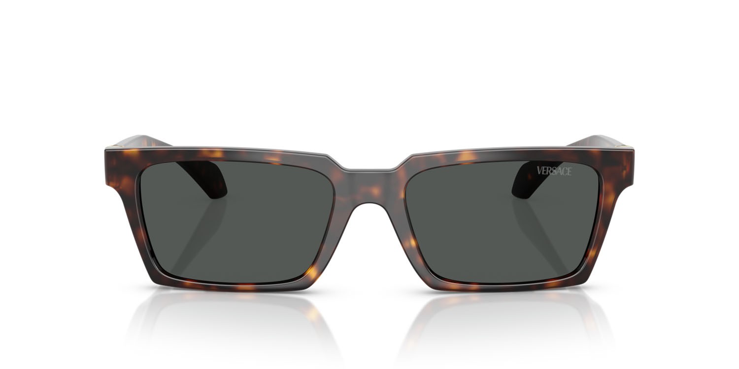 Sunglasses Versace VE 4490U (108/87) color havana shape rectangle lenses grigio scuro
