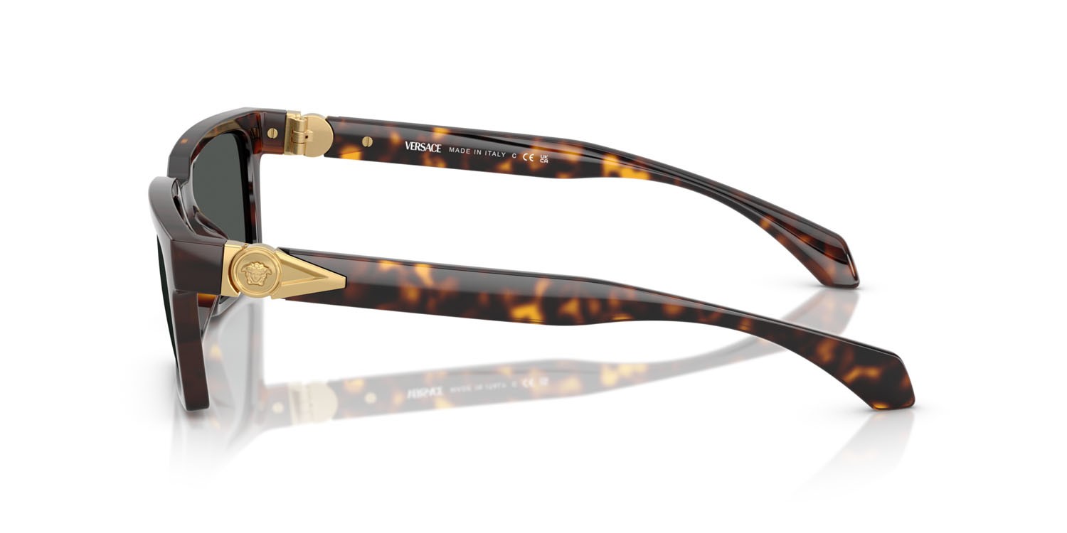 Sunglasses Versace VE 4490U (108/87) color havana shape rectangle lenses grigio scuro