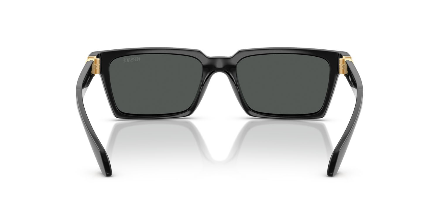 Sunglasses Versace VE 4490U (GB1/87) color nero shape rectangle lenses grigio scuro