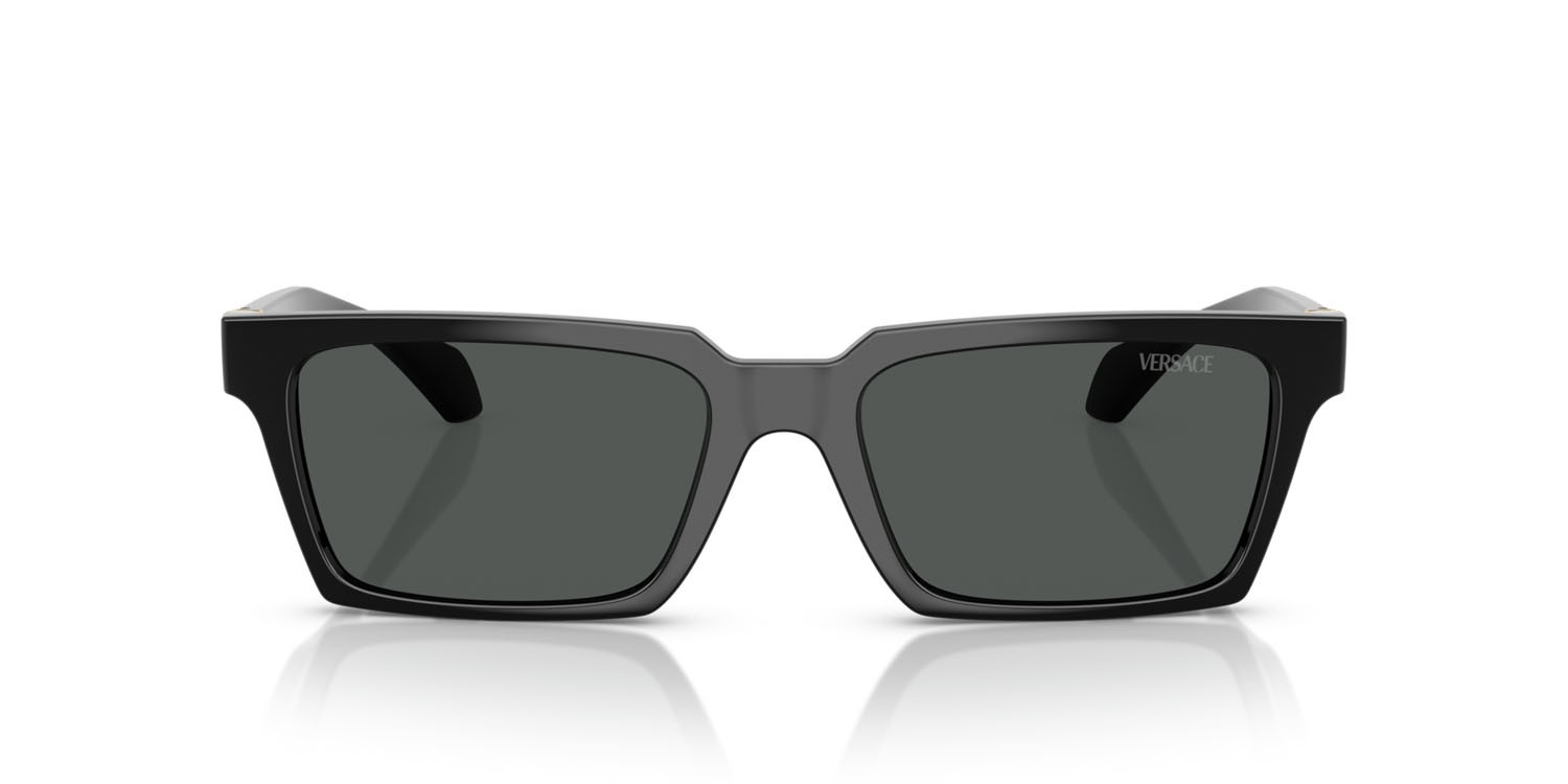 Sunglasses Versace VE 4490U (GB1/87) color nero shape rectangle lenses grigio scuro