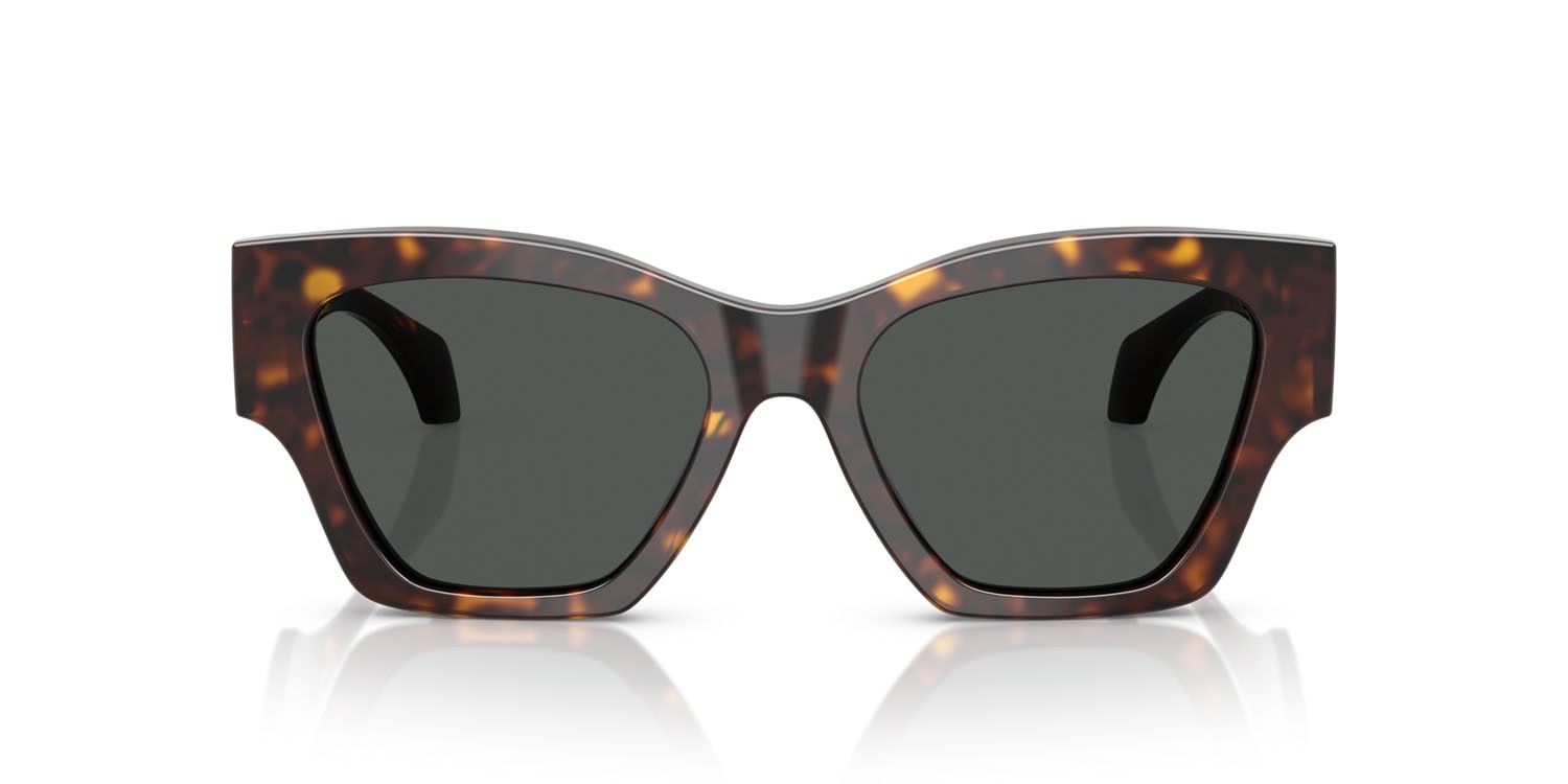 Occhiali da sole Versace VE 4492U (108/87) colore havana scuro forma quadrato lenti grigio scuro