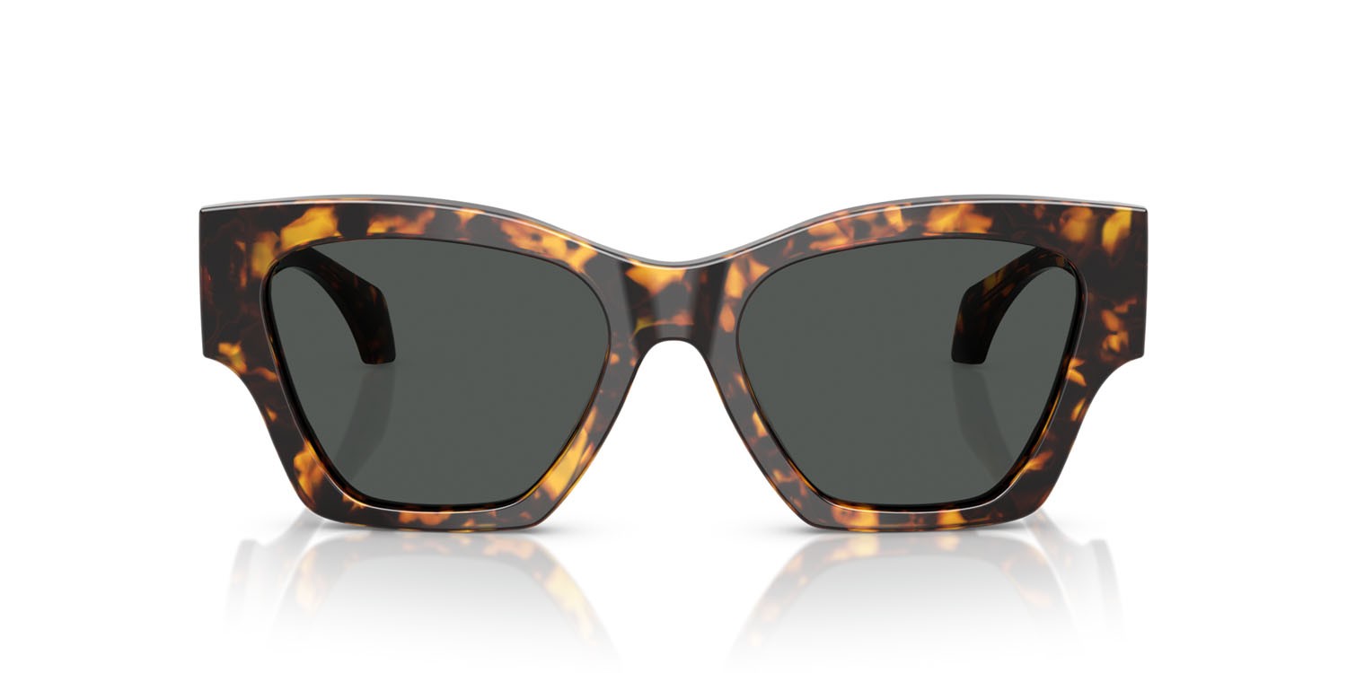 Occhiali da sole Versace VE 4492U (551487) colore havana tartarugato forma quadrato lenti grigio scuro