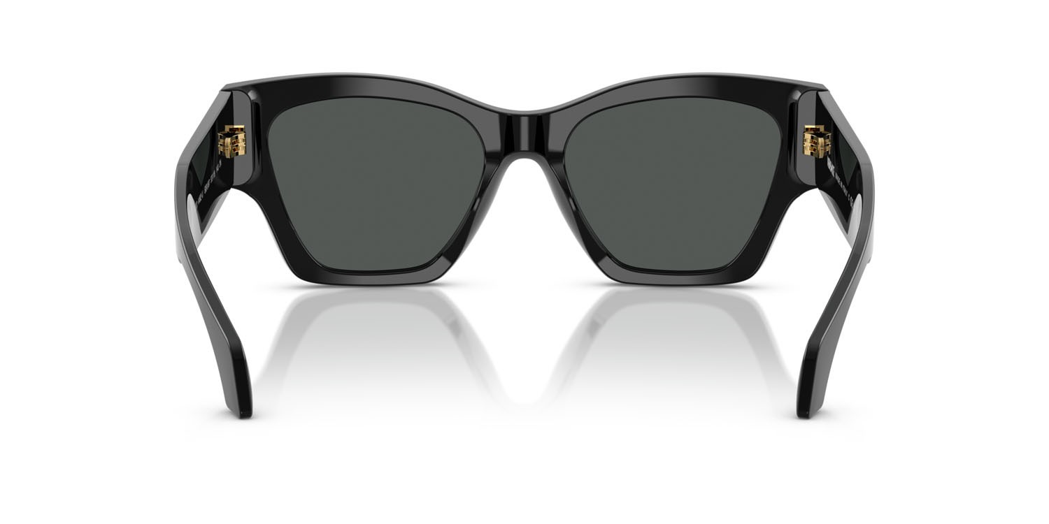 Occhiali da sole Versace VE 4492U (GB1/87) colore nero forma quadrato lenti grigio scuro
