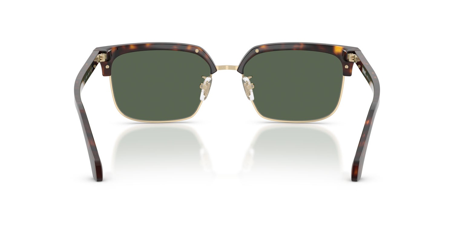 Occhiali da sole Versace VE 4494D (108/71) colore havana scuro forma quadrato lenti verde scuro
