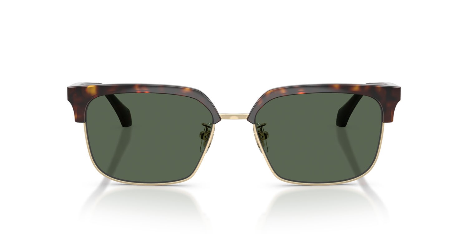 Occhiali da sole Versace VE 4494D (108/71) colore havana scuro forma quadrato lenti verde scuro