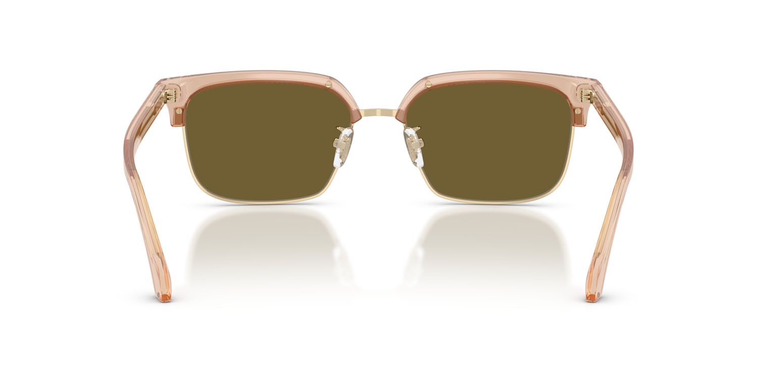 Occhiali da sole Versace VE 4494D (551883) colore marrone trasparente forma quadrato lenti marrone scuro