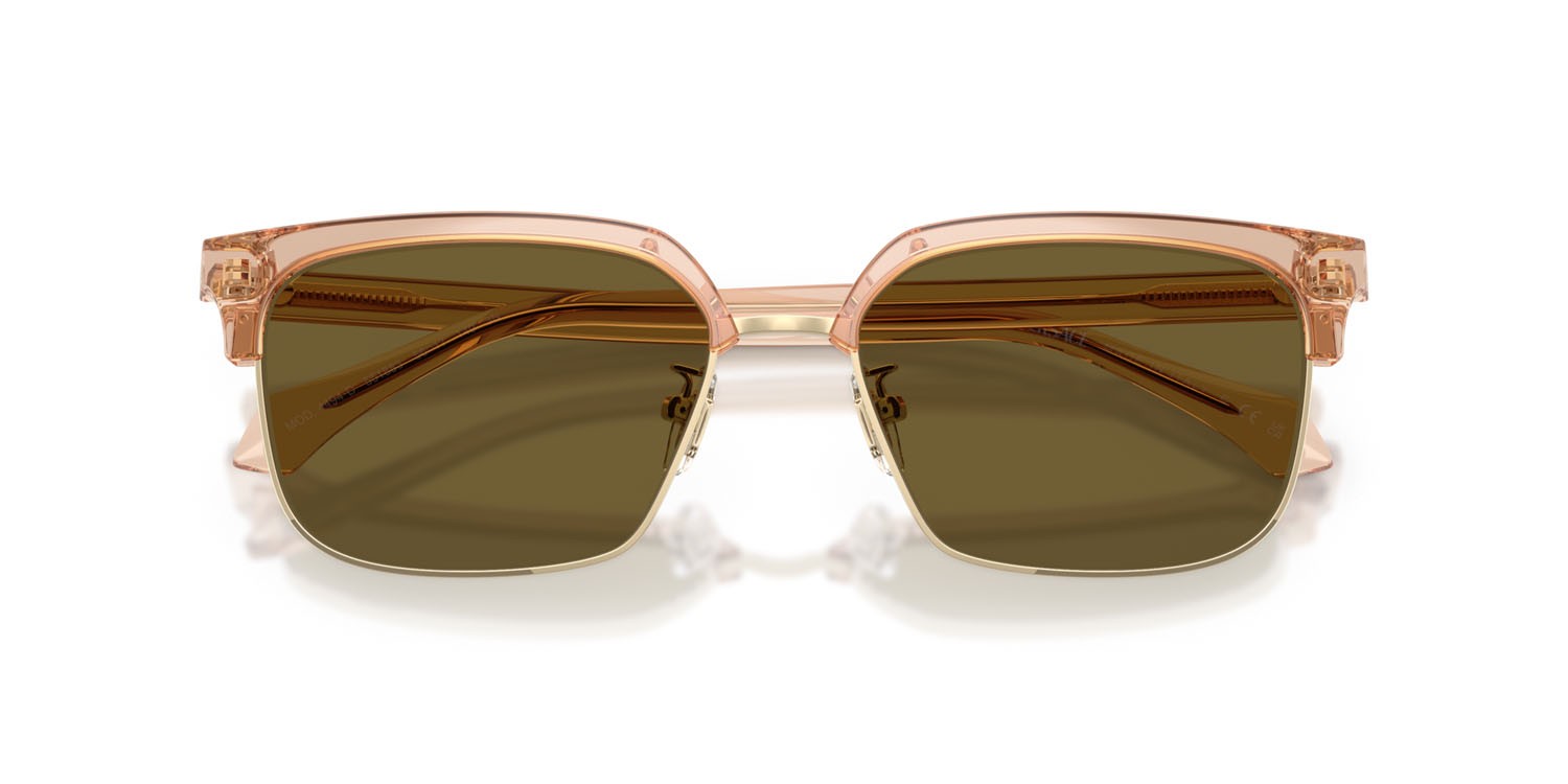 Occhiali da sole Versace VE 4494D (551883) colore marrone trasparente forma quadrato lenti marrone scuro