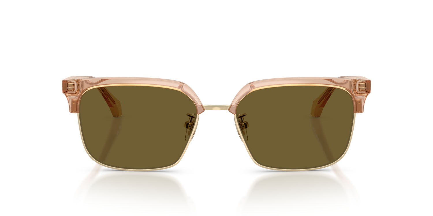 Occhiali da sole Versace VE 4494D (551883) colore marrone trasparente forma quadrato lenti marrone scuro