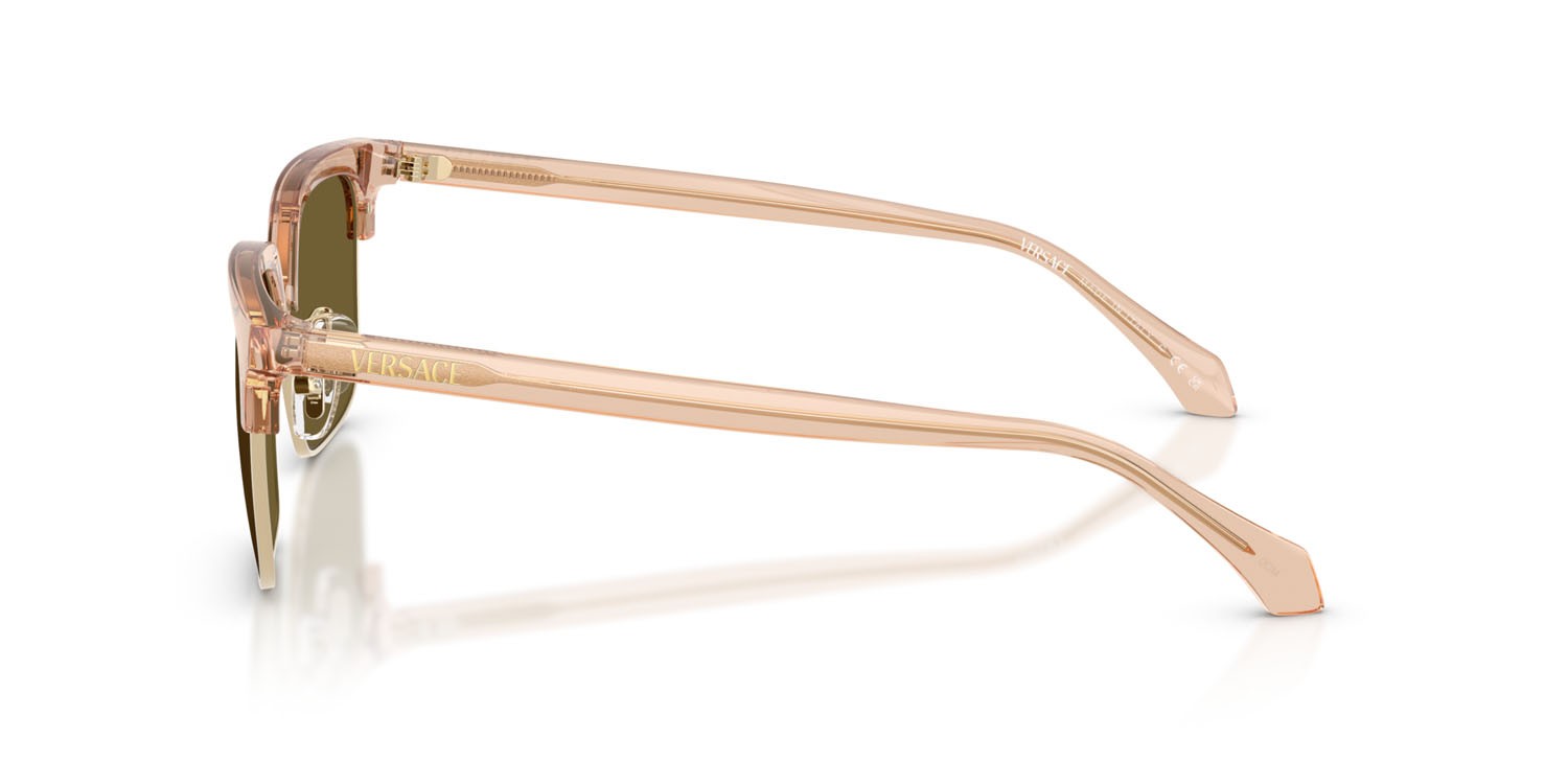Occhiali da sole Versace VE 4494D (551883) colore marrone trasparente forma quadrato lenti marrone scuro