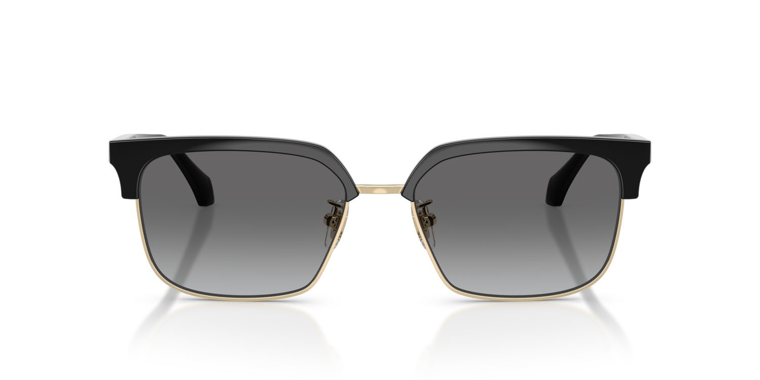 Occhiali da sole Versace VE 4494D (GB1/11) colore nero forma quadrato lenti grigio sfumato