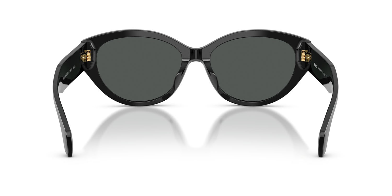 Occhiali da sole Versace VE 4495D (GB1/87) colore nero forma ovale lenti grigio scuro