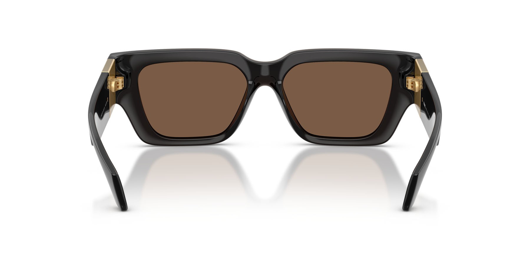 Occhiali da sole Versace VE 4497U (554373) colore marrone trasparente forma quadrato lenti marrone