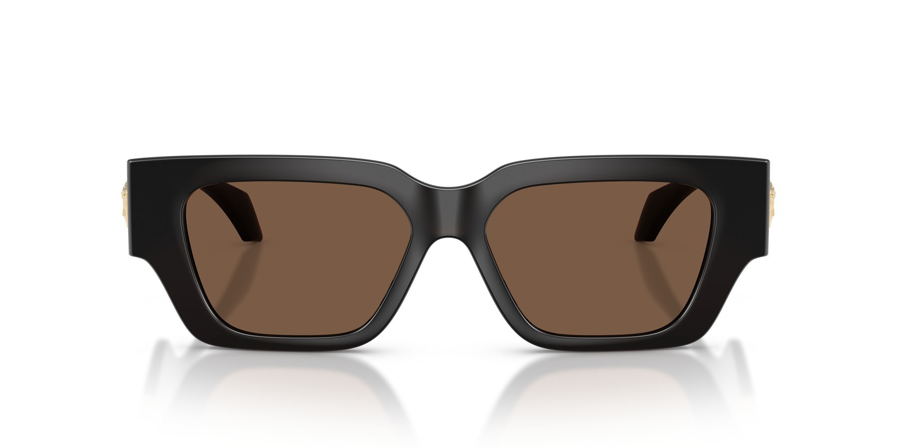 Occhiali da sole Versace VE 4497U (554373) colore marrone trasparente forma quadrato lenti marrone