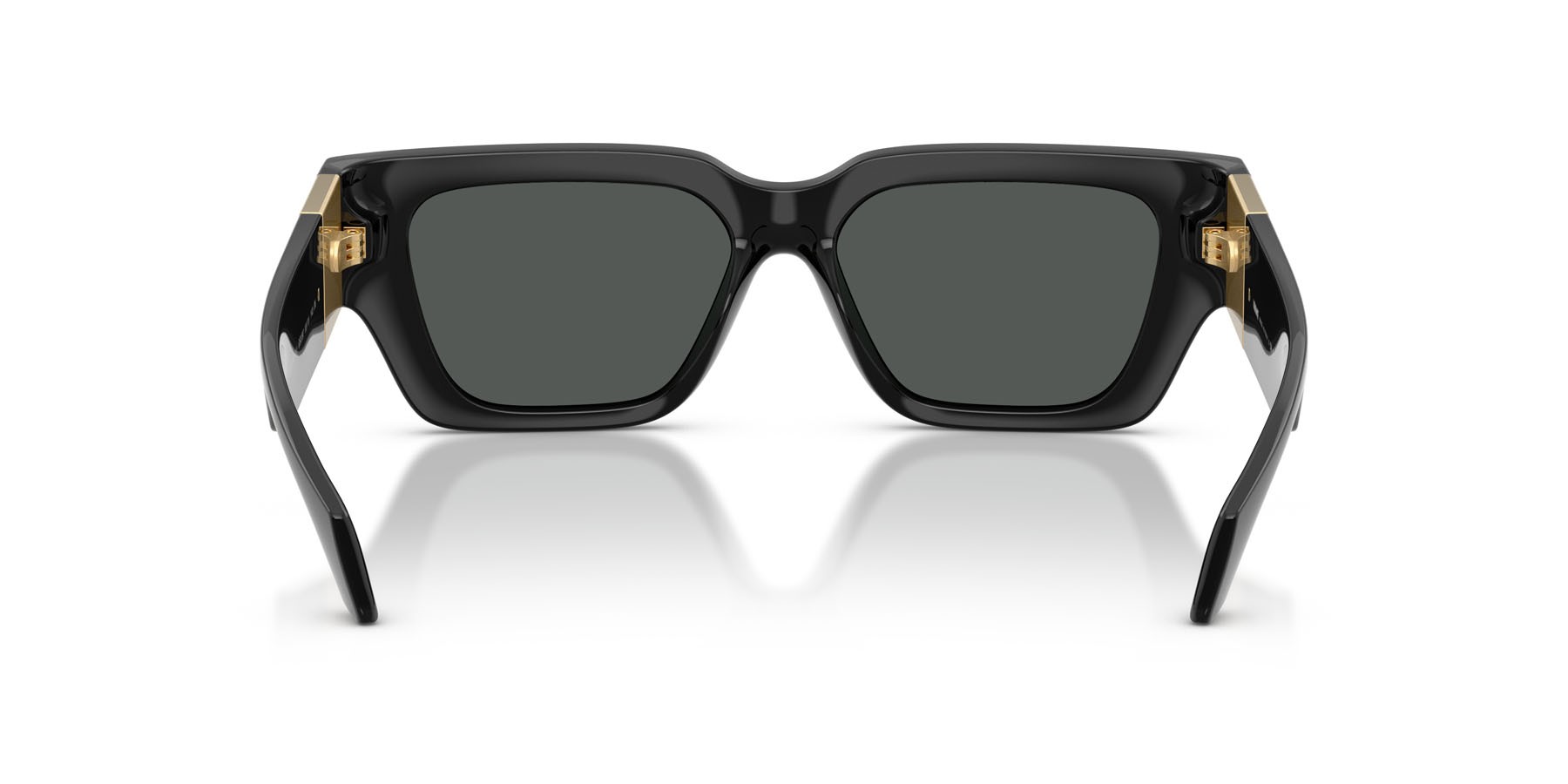 Occhiali da sole Versace VE 4497U (GB1/87) colore nero forma quadrato lenti grigio scuro