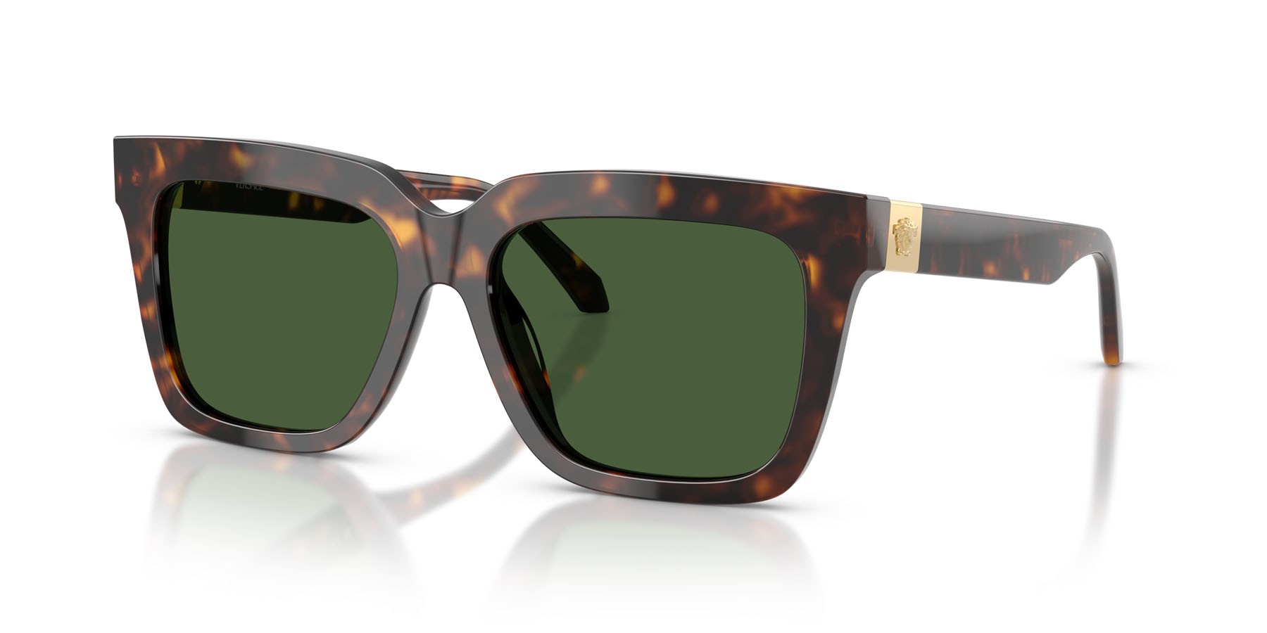 Occhiali da sole Versace VE 4498 (108/71) colore havana forma quadrato lenti verde scuro