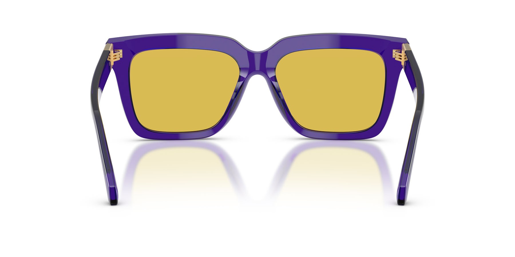 Occhiali da sole Versace VE 4498 (554585) colore violetto scuro trasparente forma quadrato lenti giallo