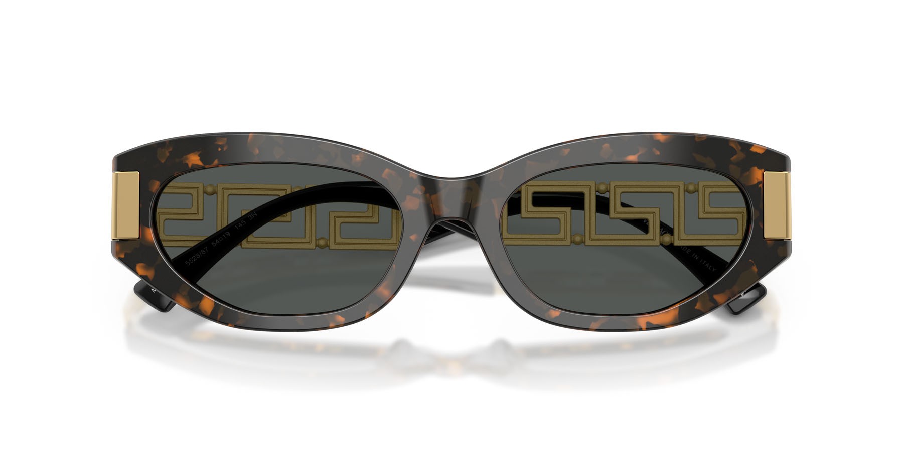 Occhiali da sole Versace VE 4501 (552887) colore tartarugato marrone forma cat eye lenti grigio scuro