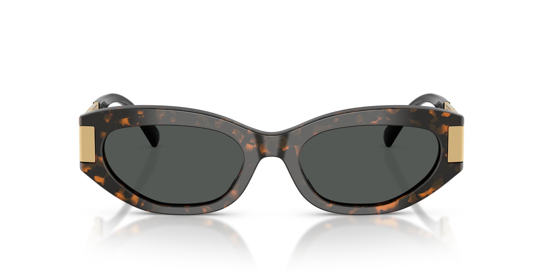 Occhiali da sole Versace VE 4501 (552887) colore tartarugato marrone forma cat eye lenti grigio scuro