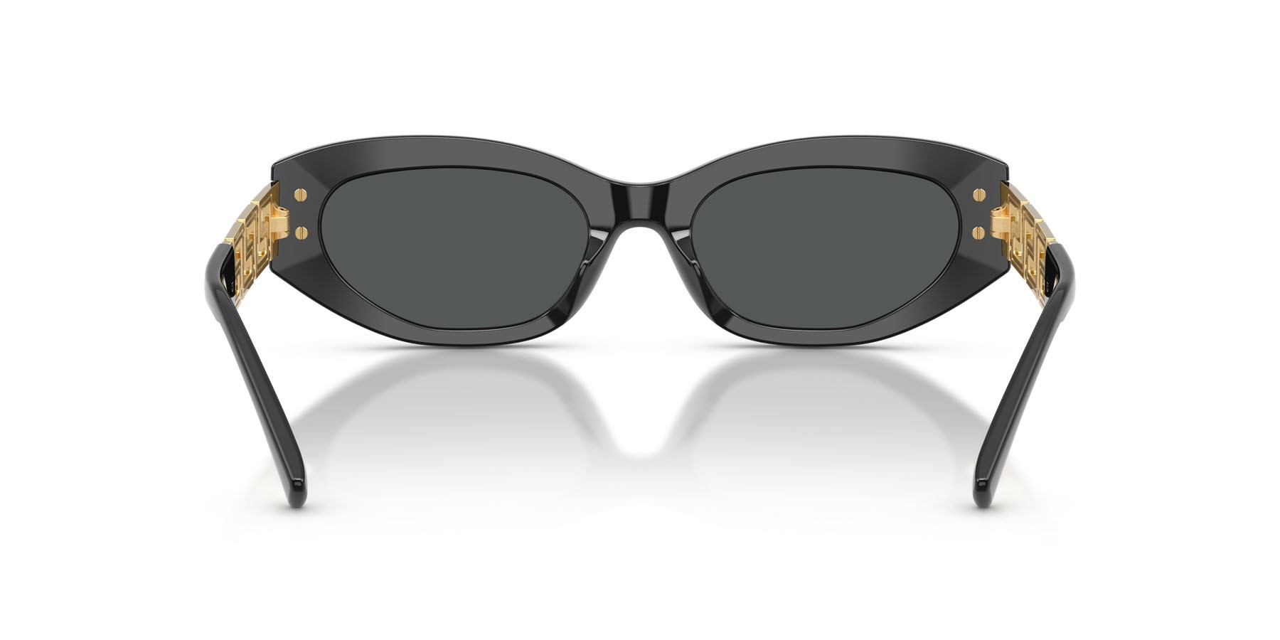 Occhiali da sole Versace VE 4501 (GB1/87) colore nero forma cat eye lenti grigio scuro