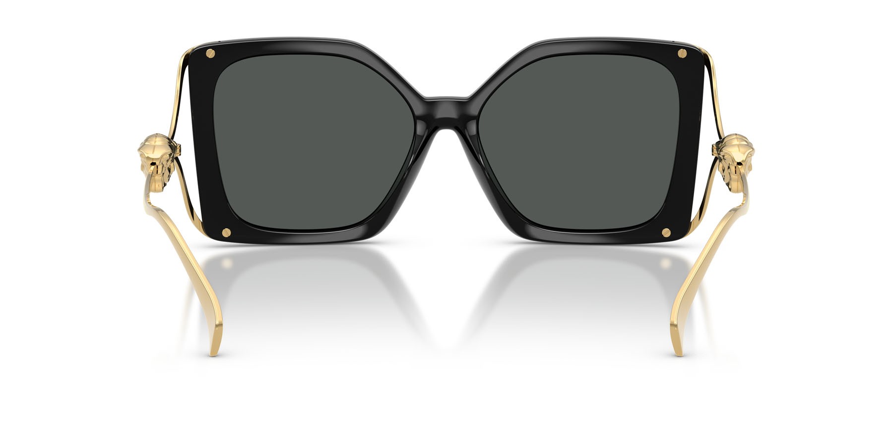 Occhiali da sole Versace VE 4502U (550787) colore black strass crystal forma quadrato lenti grigio scuro