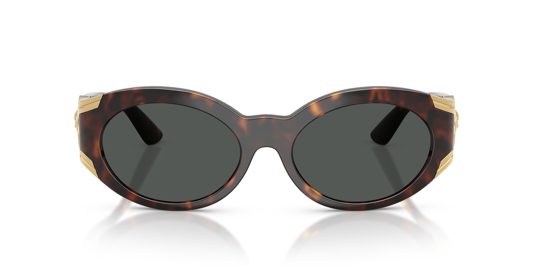 Occhiali da sole Versace VE 4503U (108/87) colore havana forma ovale lenti grigio scuro