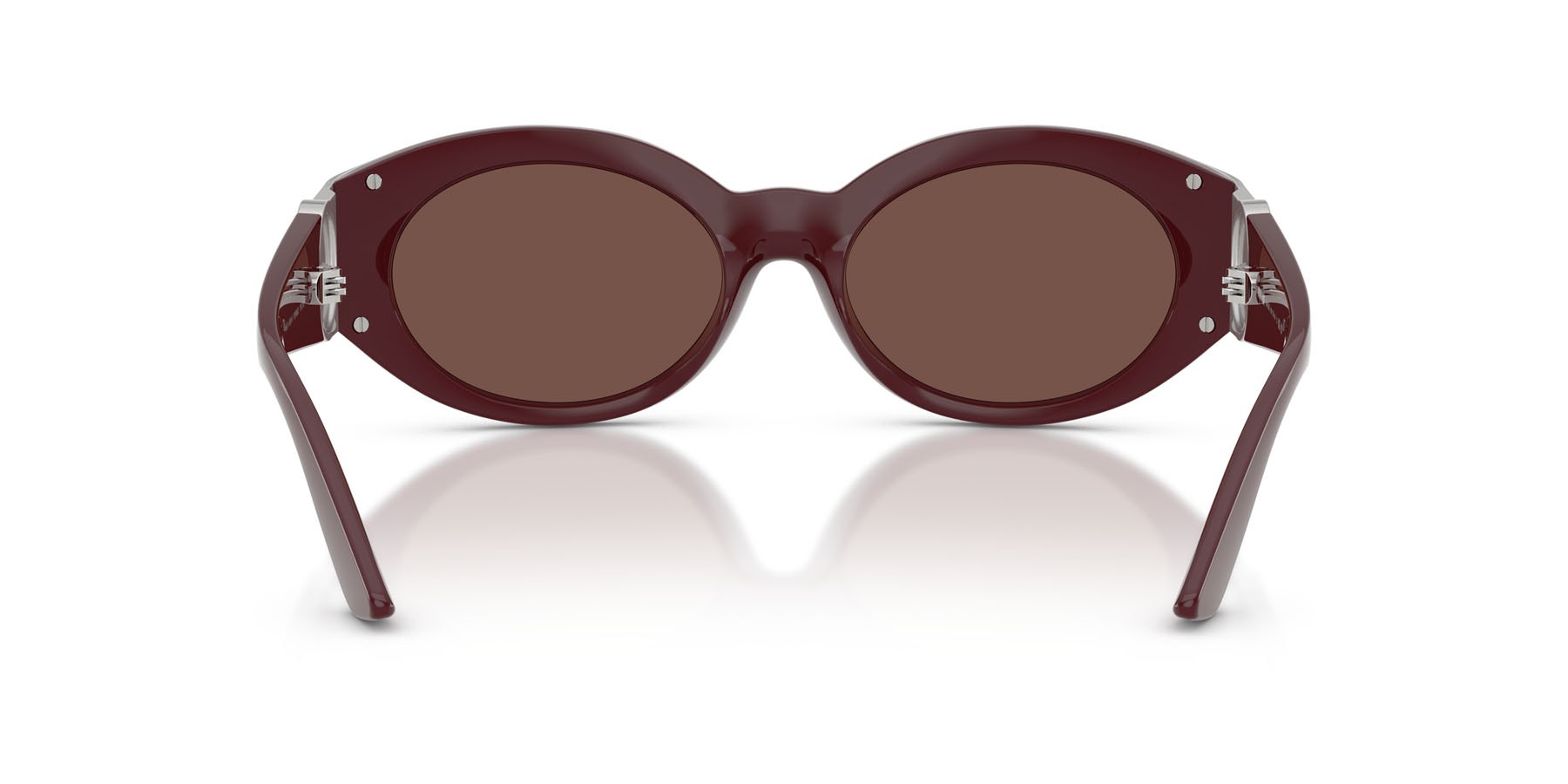 Occhiali da sole Versace VE 4503U (55348D) colore rosso scuro forma ovale lenti cioccolato nero