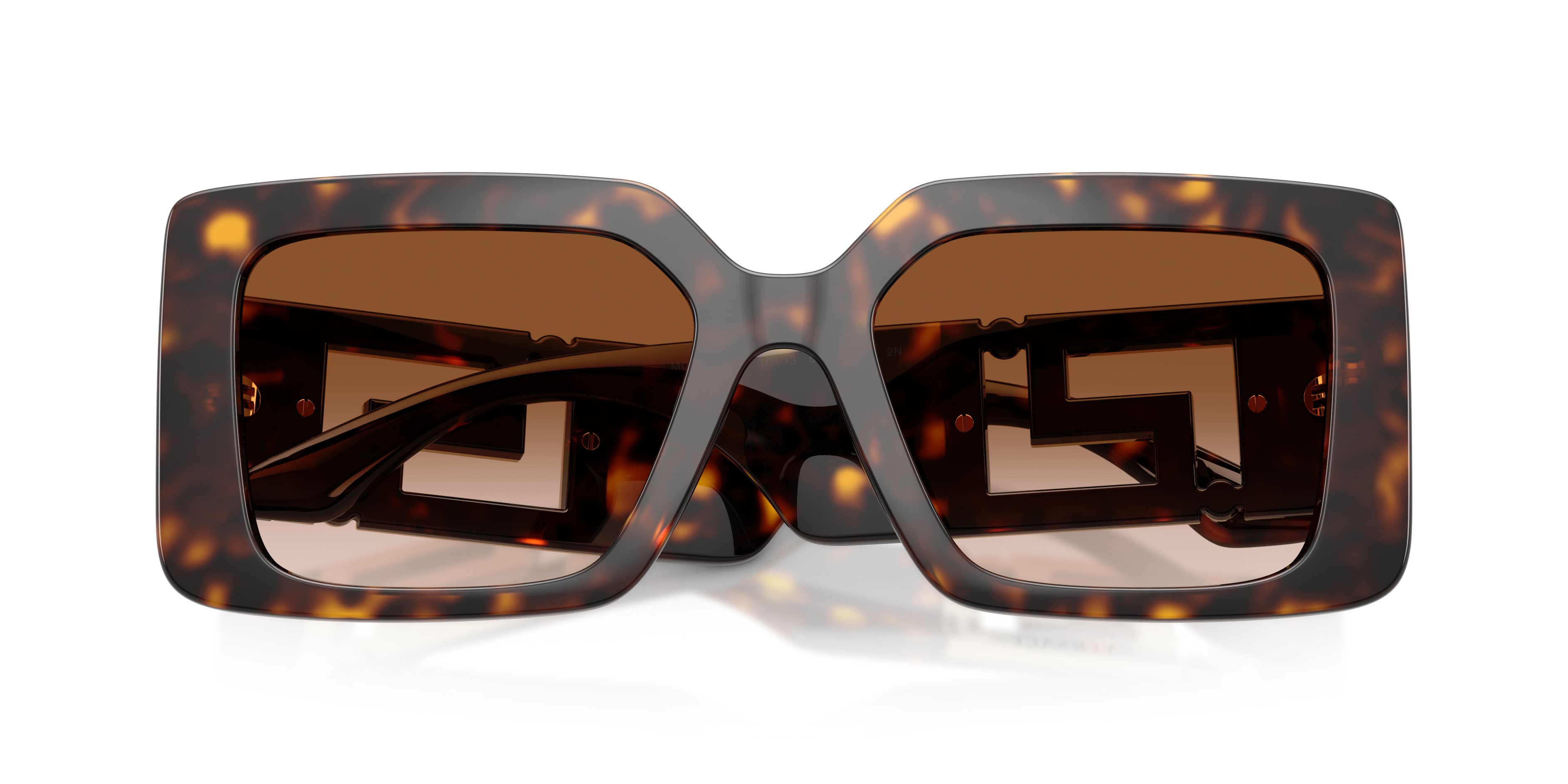 Occhiali da sole Versace VE 4505U (108/13) colore havana forma quadrato lenti marrone sfumato