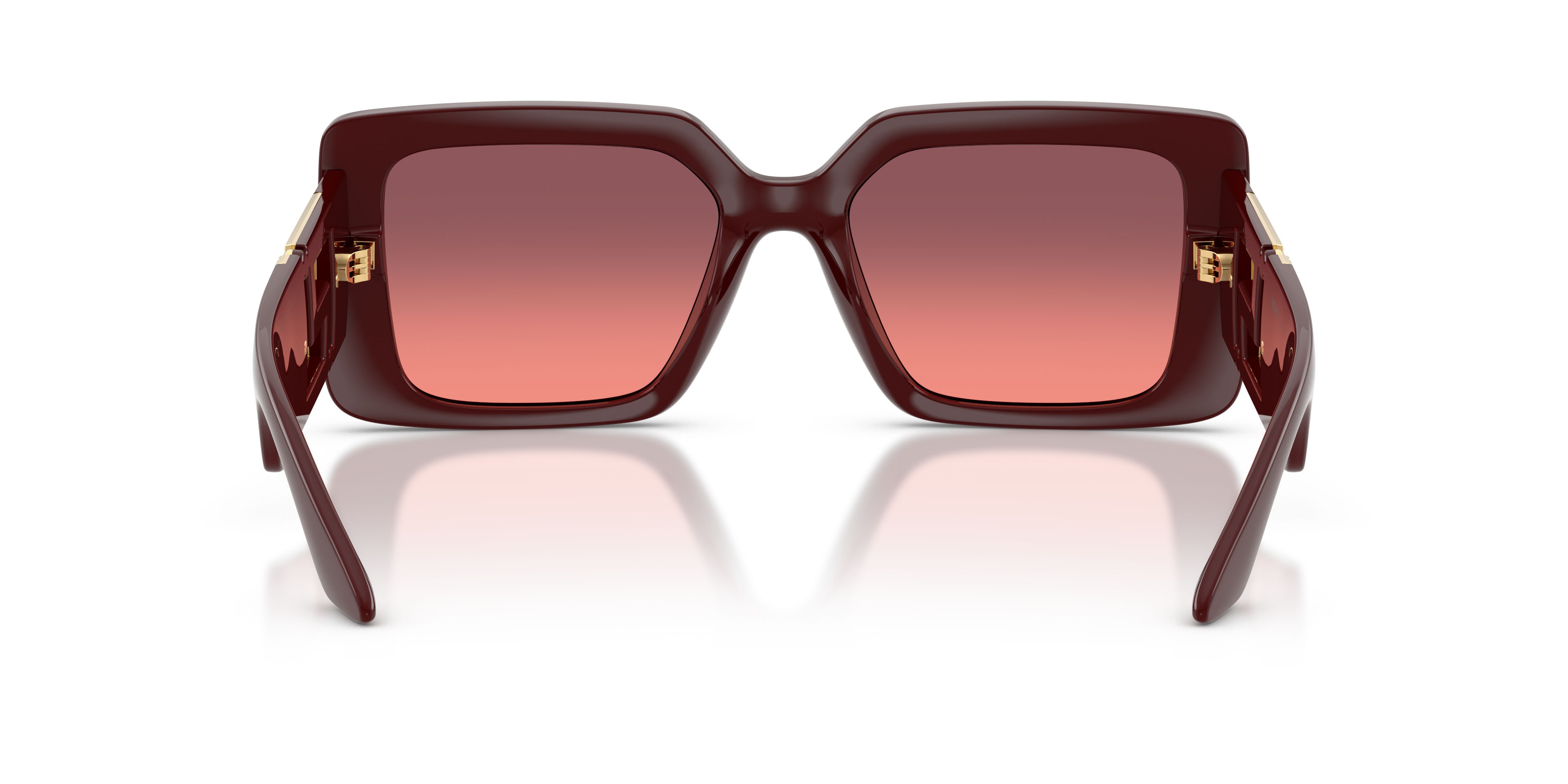 Occhiali da sole Versace VE 4505U (538120) colore bordeaux forma quadrato lenti rosa sfumato viola