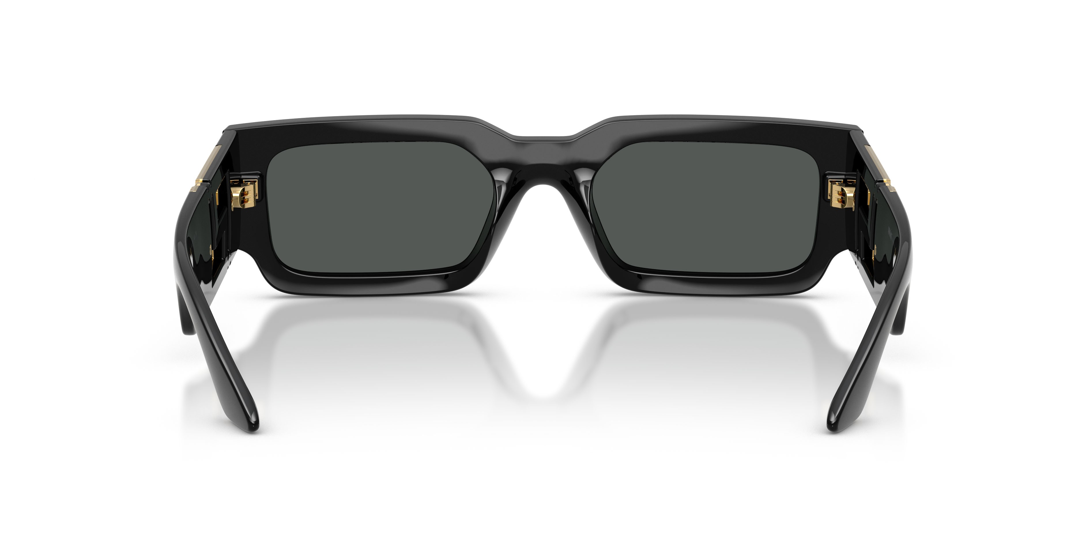 Sunglasses Versace VE 4506U (GB1/87) color nero shape rectangle lenses grigio scuro