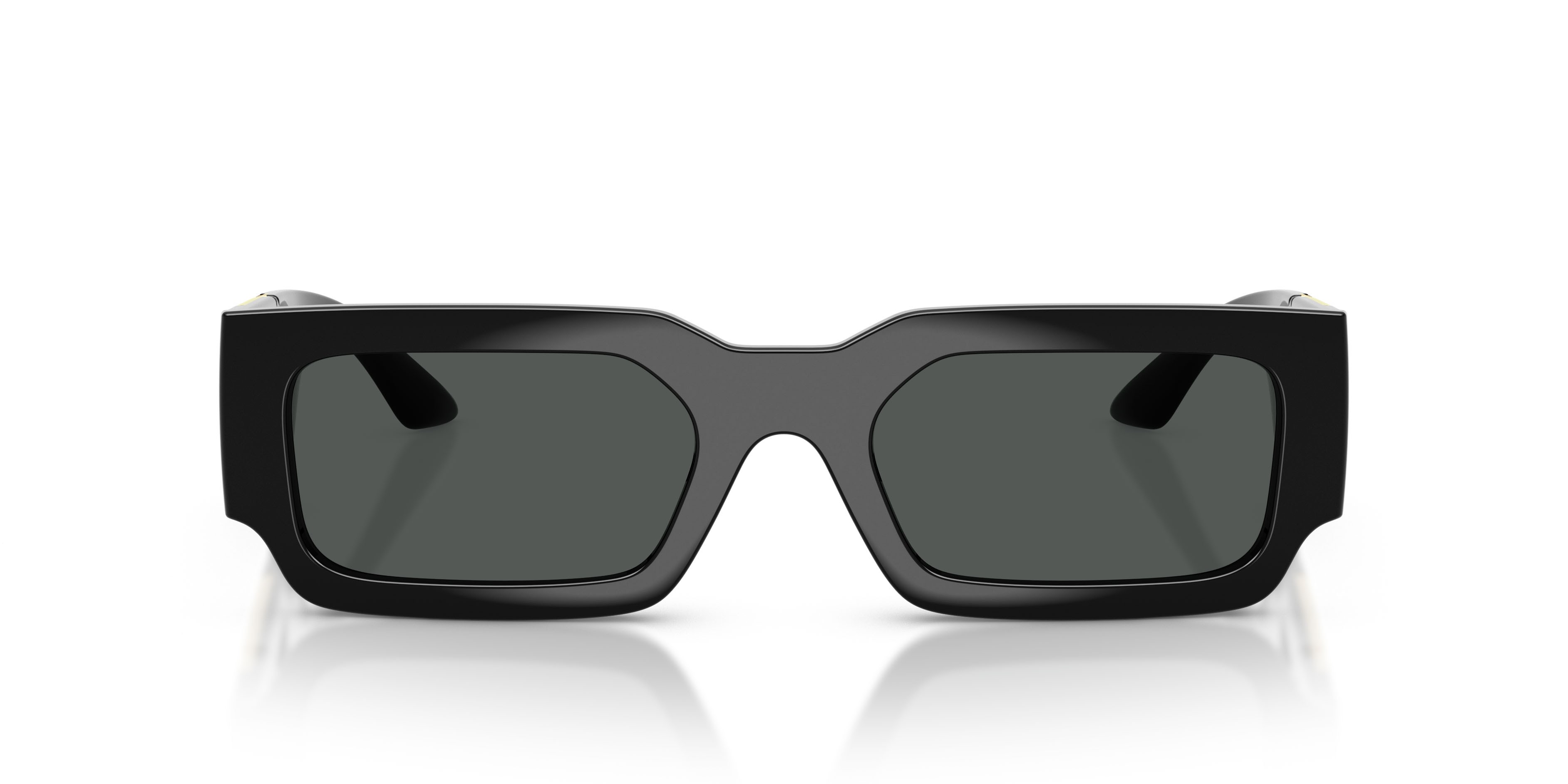 Sunglasses Versace VE 4506U (GB1/87) color nero shape rectangle lenses grigio scuro