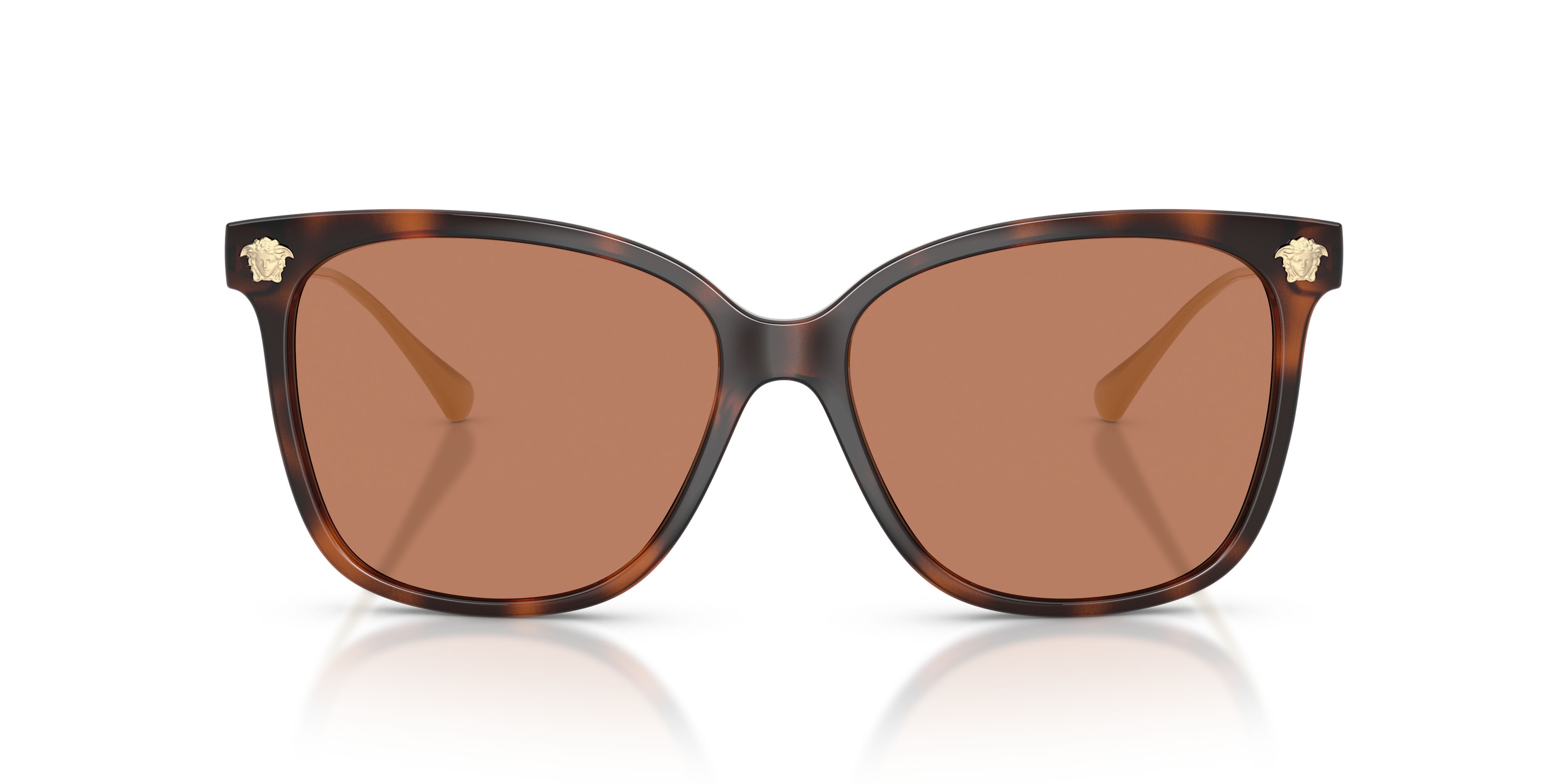 Occhiali da sole Versace VE 4507U (108/73) colore havana forma quadrato lenti marrone