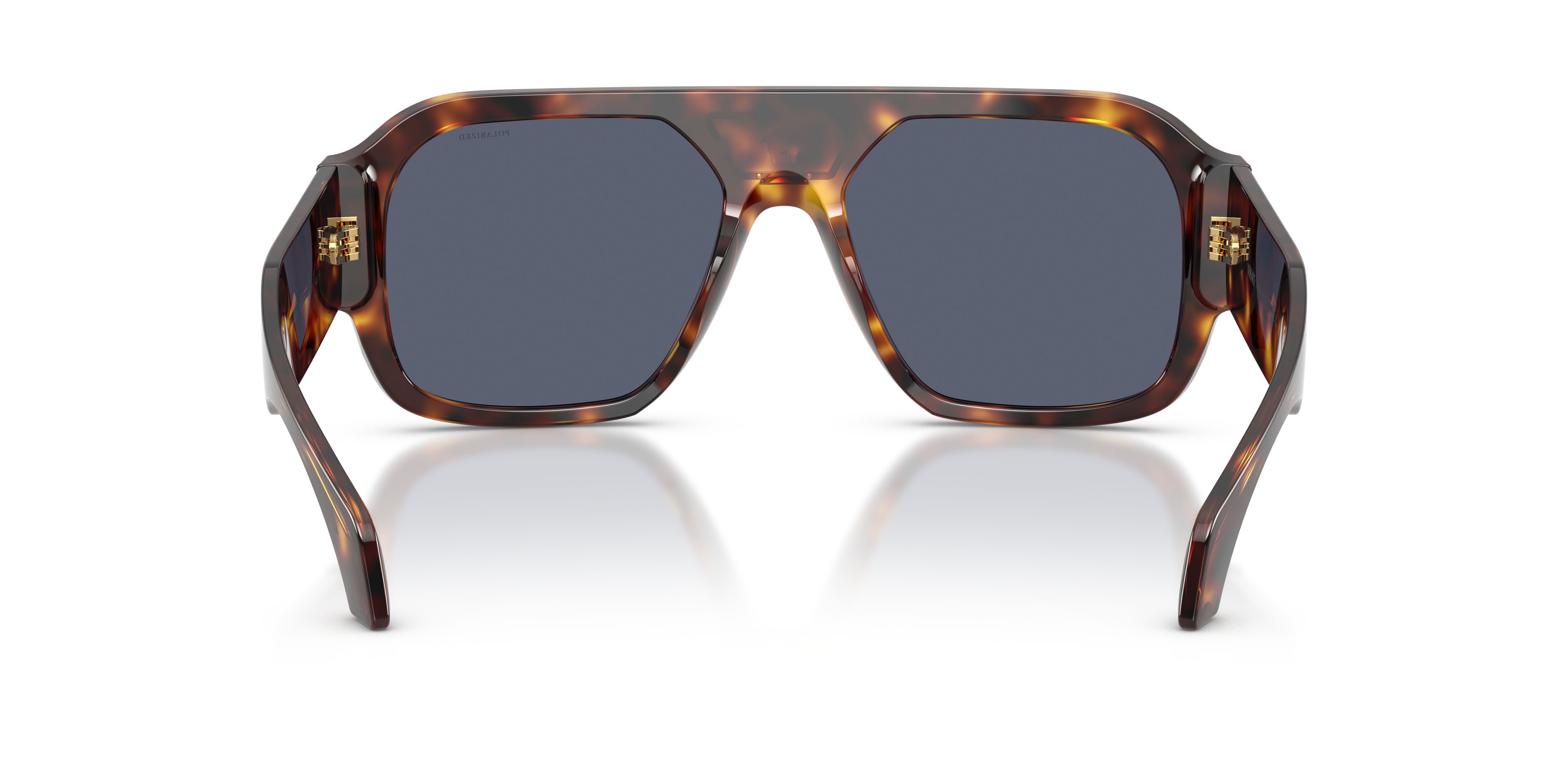 Occhiali da sole Versace VE 4508U (55372V) colore havana forma quadrato lenti polarizzata blu scuro