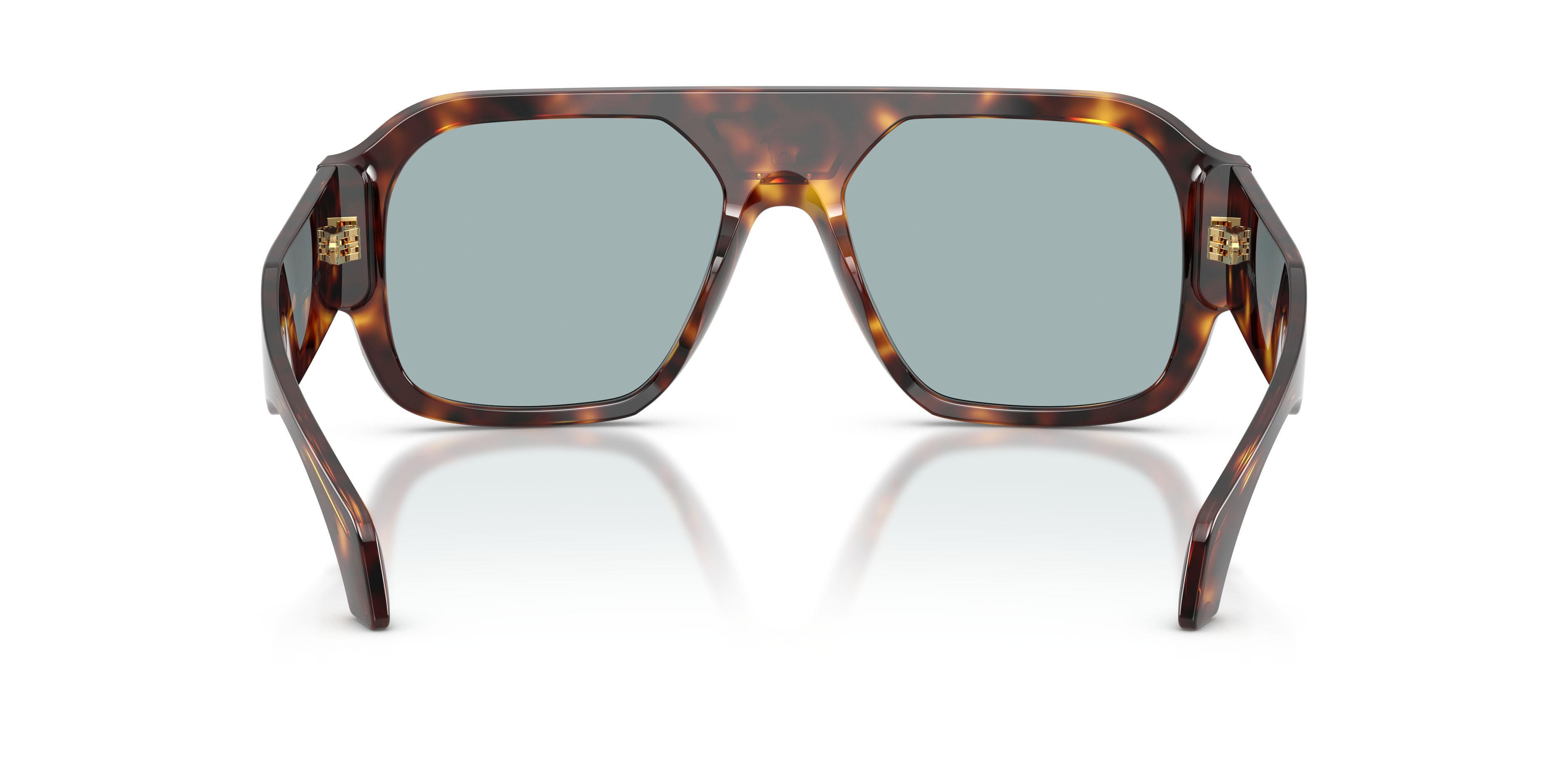 Occhiali da sole Versace VE 4508U (553780) colore havana forma quadrato lenti blu