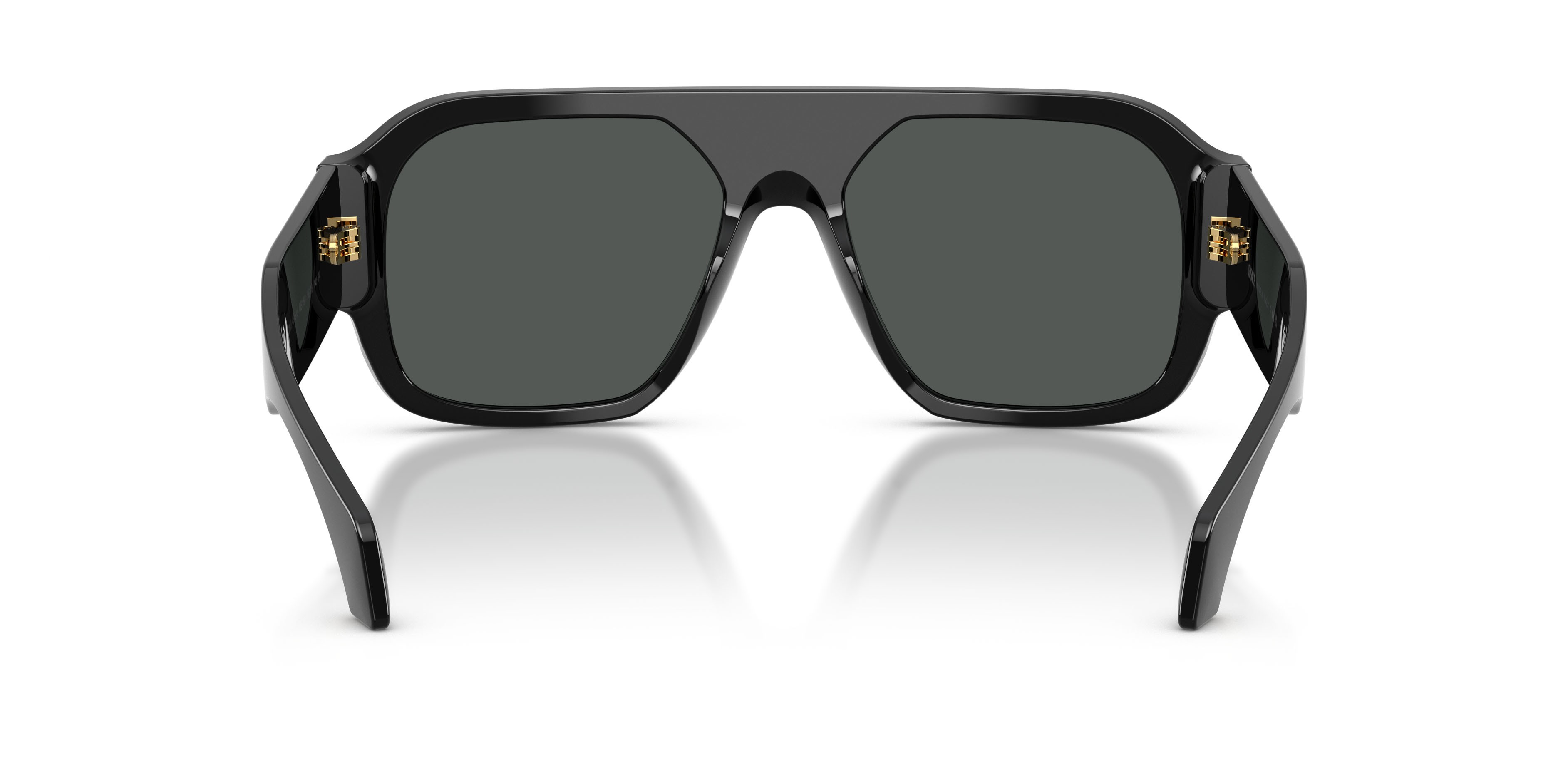 Occhiali da sole Versace VE 4508U (GB1/87) colore nero forma quadrato lenti grigio scuro