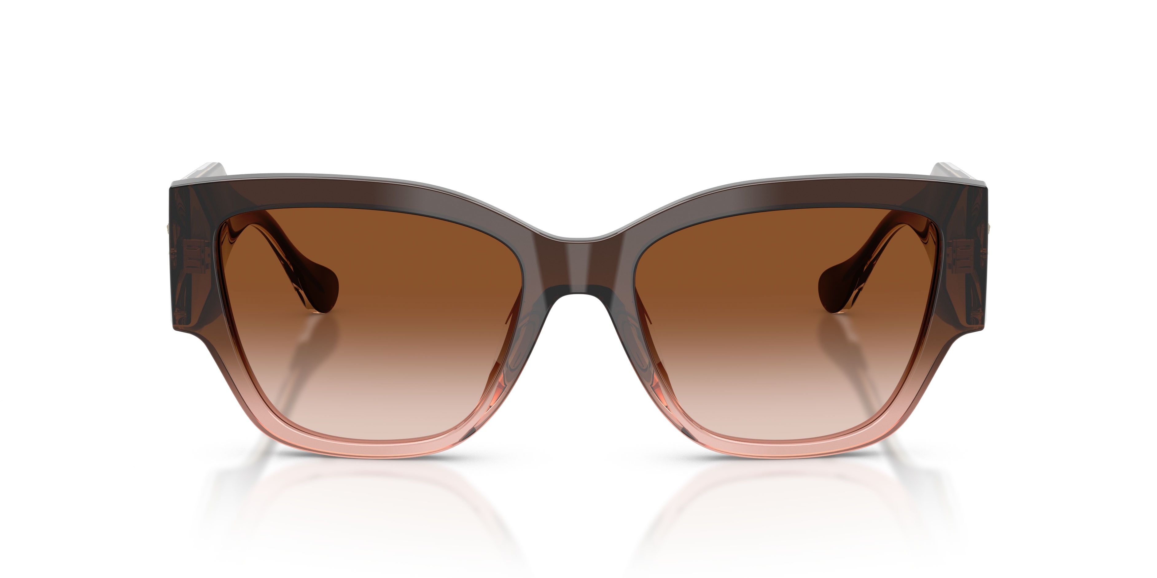 Occhiali da sole Versace VE 4509U (533213) colore marrone sfumato forma cat eye lenti marrone sfumato