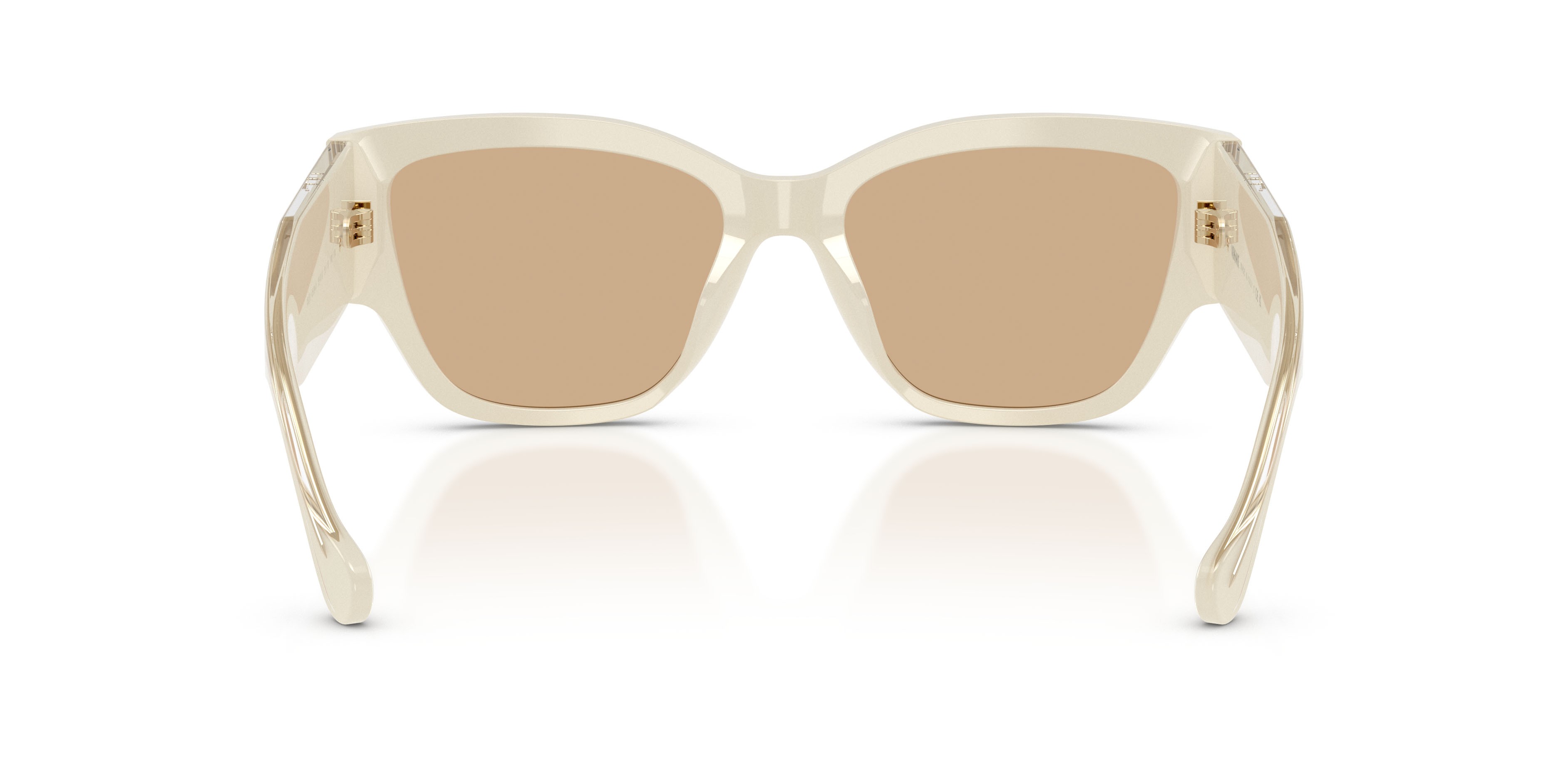 Occhiali da sole Versace VE 4509U (5541/8) colore white talc forma cat eye lenti giallo chiaro