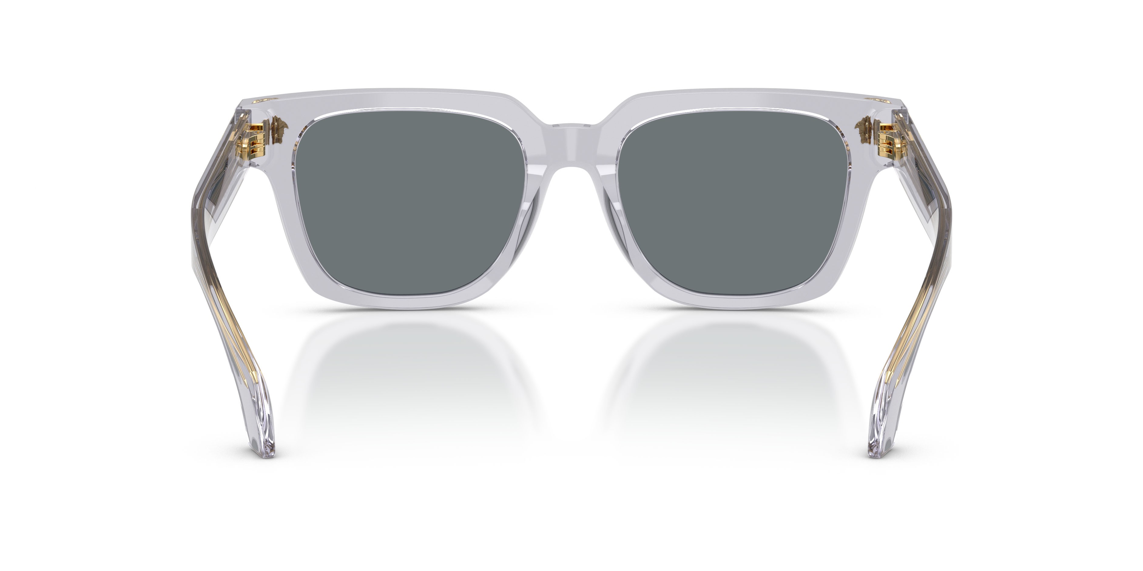 Sunglasses Versace VE 4510U (530580) color grigio trasparente shape square lenses blu scuro