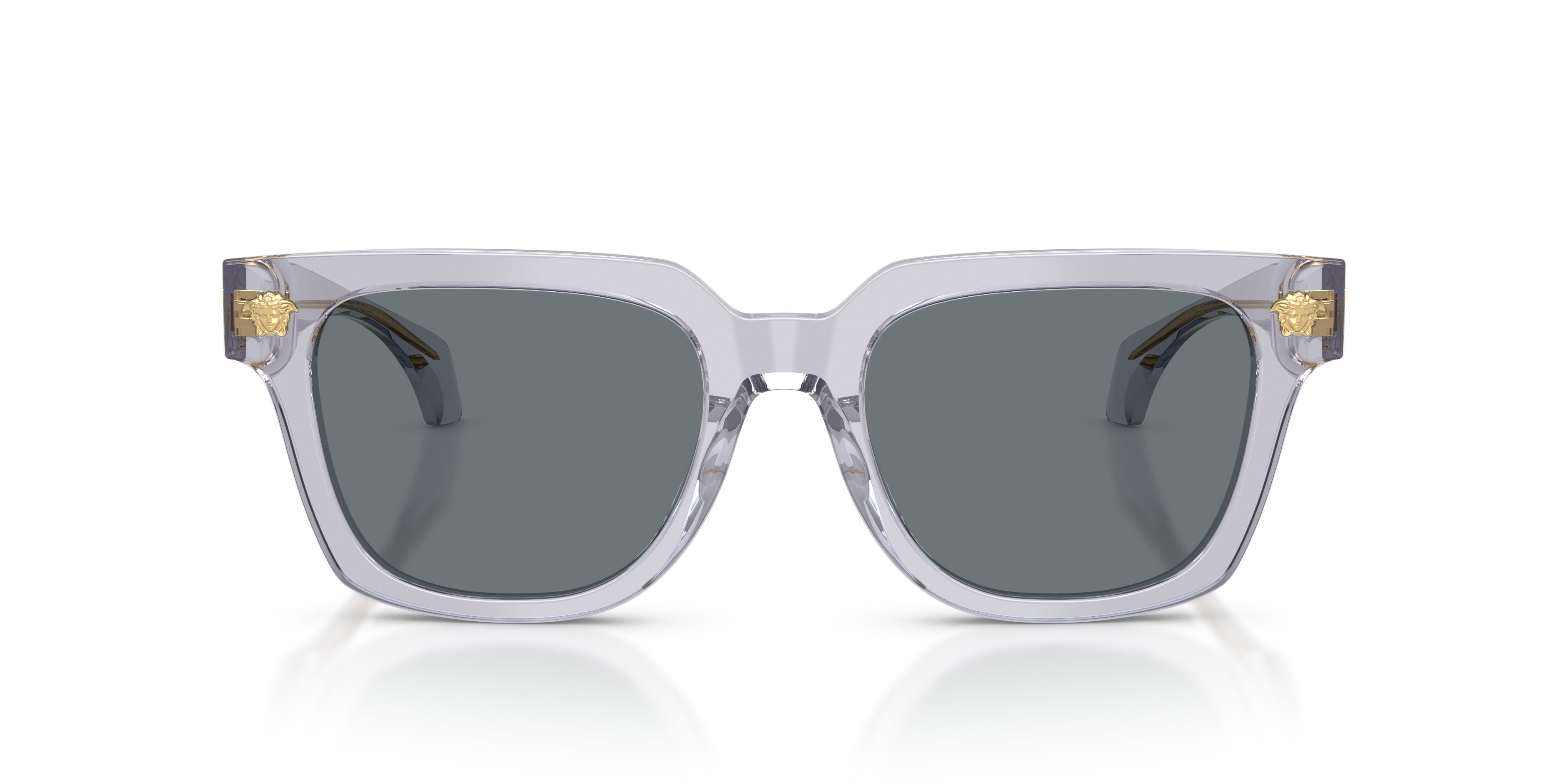 Sunglasses Versace VE 4510U (530580) color grigio trasparente shape square lenses blu scuro